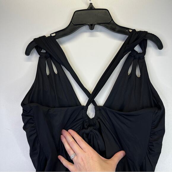 Becca Strappy One Piece swimsuit black - 2X - Picture 7 of 12